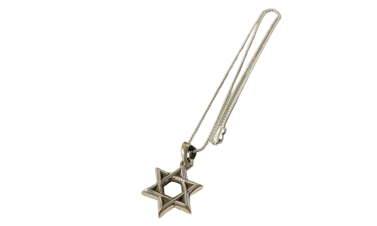 Medium David's Star Necklace Silver CHRM0752