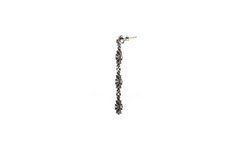 Tiny E Plus 3 Link Earring Drop Single Earring - Silver CHRM0669