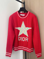 Dior 2025 Star-design Long-sleeve Sweater Wool Cashmere