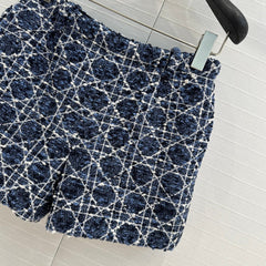 CD 25 Short Blue Cotton Silk