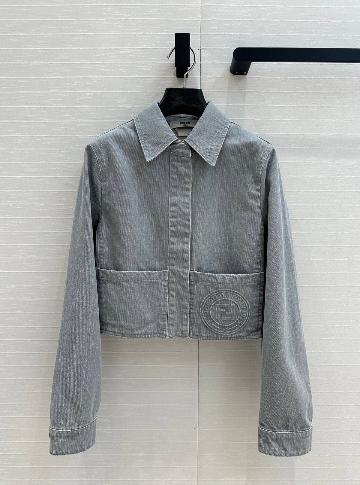 Fendi 25 Denim Jacket Haze Blue Cotton