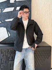 Burberry Men's Hooded Jacket Black Nylon Fabric