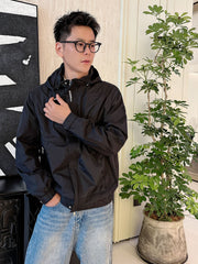 Moncler Men's Hooded Windbreaker Jacket Nylon Fabric