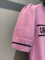 CD 25 Lucky Star Knit Top Pink Sheep wool
