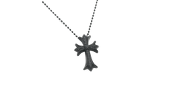 Silicone 30 Necklace Black Glitter CHRM0469