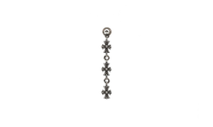 Tiny E Plus 3 Link Earring Drop Single Earring - Silver CHRM0669