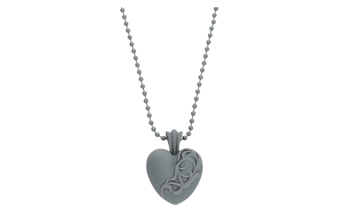 Rubber Silicone Necklace Grey CHRM1798