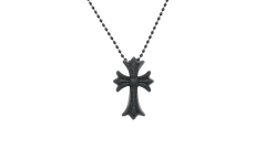 Silicone 30 Necklace Black Glitter CHRM0469